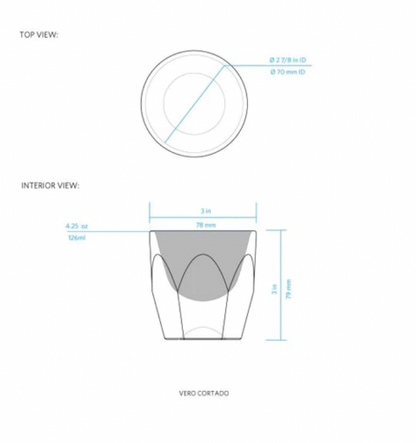 notNeutral Vero Cortado Glass (4.25oz) - Multiple Colors